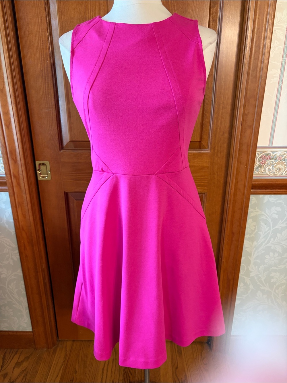 Jennifer Lopez Hot Pink Sleeveless Fit-and-Flare Mini Dress Women’s Size 6